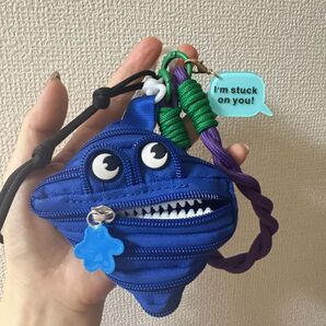 モンスタージップポーチ付きじゃらじゃらキーホルダーハンドストラップ