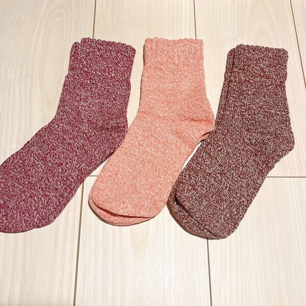 6足 セット 靴下 ソックス 厚手 ウールソックス 多色 防寒 男女兼用 シンプル