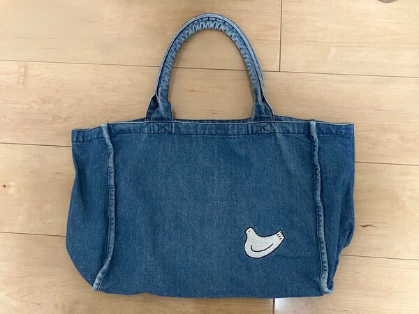 廃盤入手困難レア★豊島屋本店限定★鳩サブレープリントデニム地トートバッグ トートバッグ