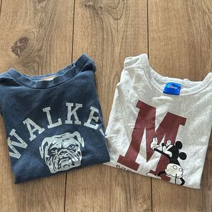 古着 Tシャツ 2枚セット WALKER ミッキーマウス