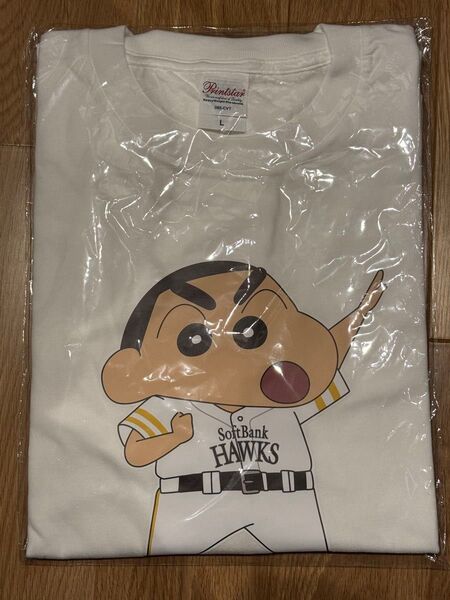 ソフトバンクホークス、クレヨンしんちゃんコラボTシャツ L