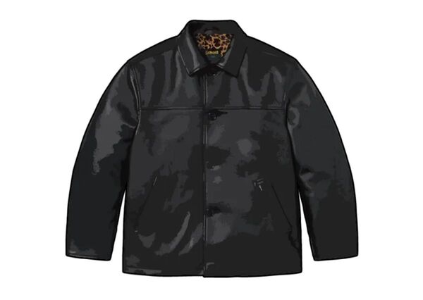 Supreme x Schott Leather Car Coat "Black"