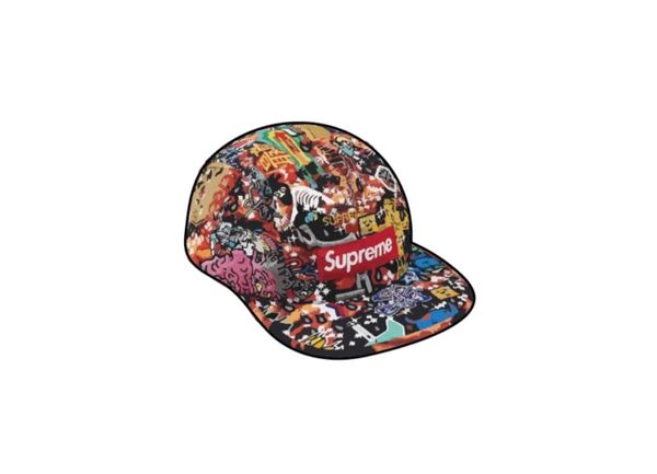Supreme AOI Embroidered Camp Cap "Flames"