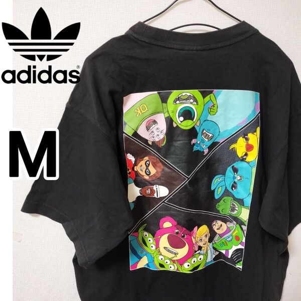 アディダス PIXAR 半袖Tシャツ ピクサー トイストーリー バックプリントM ハーフスリーブカットソー 人気ウェア