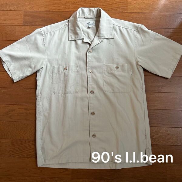 90's l.l.bean エルエルビーン 半袖 オープンカラー 開襟 半袖シャツ