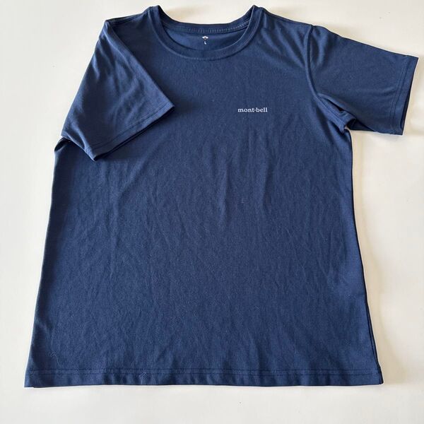 【数回の着用】モンベル Tシャツ 半袖 Lサイズネイビーアウトドア 登山