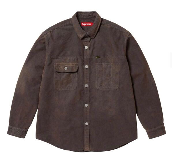 25ss supreme week1 Washed Corduroy Shirt Brown L