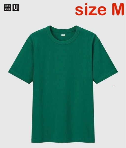 【美品】UNIQLO レディース クルーネックT M グリーン カットソー