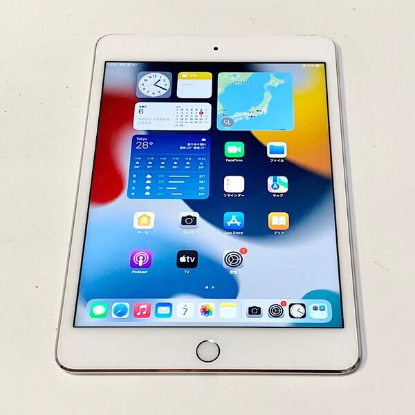 充電32回 バッテリー99% ★ iPad mini 4 7.9インチ 32GB シルバー SIM Free ★ 美品 ★