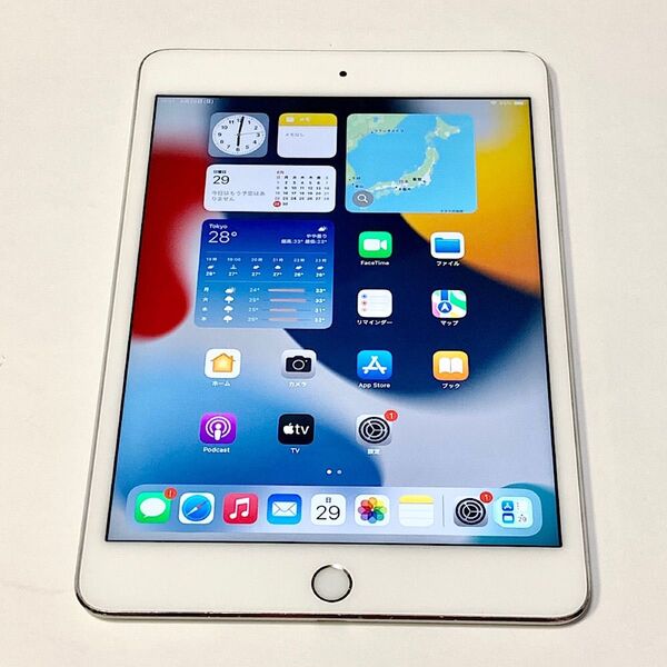 6/29にバッテリー新品交換★iPad mini 4世代 7.9インチ 128GB シルバー Wi-Fi ★ 美品 ★