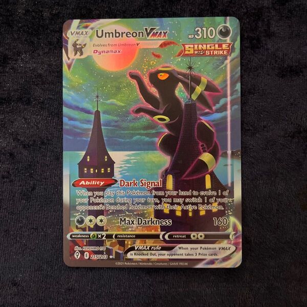 ポケモンカードゲーム ブラッキーvmax hr 英語版 umbreon