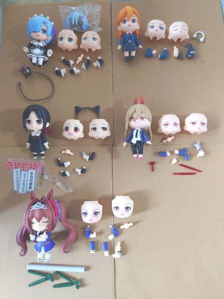 ねんどろいど まとめ レム 澁谷かのん ダイワスカーレット パワー 四宮かぐや ウマ娘 チェンソーマン ラブライブ リゼロ 5体