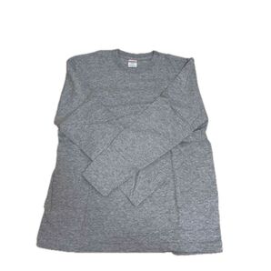 長袖Tシャツ グレー 長袖 クルーネック ロンT カットソー 無地Tシャツ 長袖無地Tシャツ長袖無地Tシャツメンズ