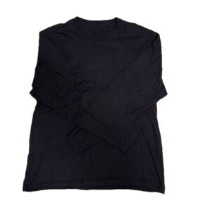 メンズ 長袖Tシャツ Tシャツ カットソー ブラック 無地 長袖Tシャツ L 無地Tシャツ 長袖無地Tシャツ