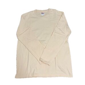 長袖Tシャツ ロンT 長袖 クルーネック 生成り 無地Tシャツ 長袖無地Tシャツ 長袖無地Tシャツメンズ