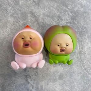 【新品未使用】【2個セット】 こびとづかん おすわりマスコット 1 カクレモモジリ スモモノウチ フィギュア セット