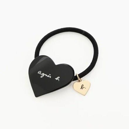 agnes b.アニエスベー ハートモチーフ ヘアゴム HA03-01 日本産 新品