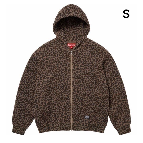 【Supreme】 Hooded Zip Up Thermal "Leopard"
