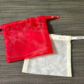 新品未使用 acca アッカ オーガンジー 巾着袋 保存袋 アクセサリーケース