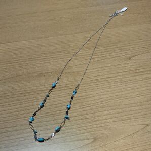 ターコイズブルーのネックレス値下げしました。