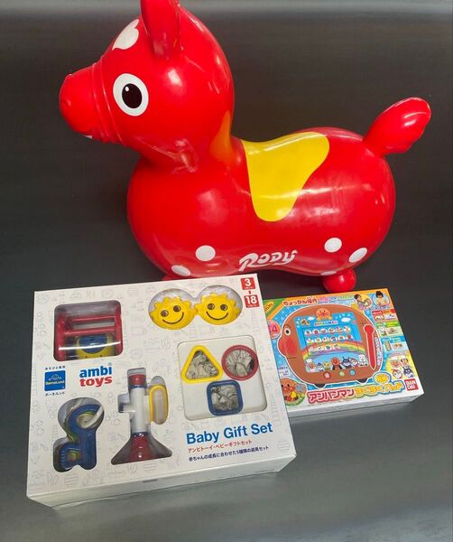 子供育児 おもちゃ3点セット アンパンマンすくすく知育パッド ロディRODY ベビーギフトセット