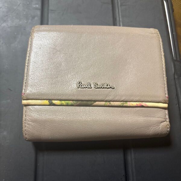 Paul Smith 二つ折り財布 ベージュ本革