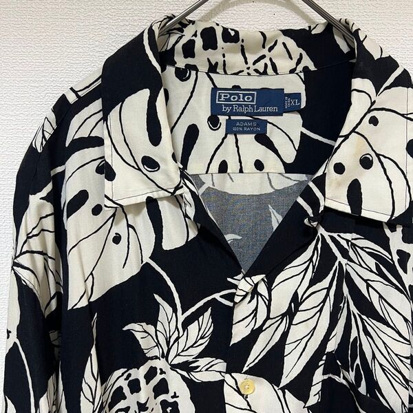 【POLO RALPH LAUREN】Leaf rayonポロラルフローレン リーフ オープンカラー アロハシャツ レーヨン