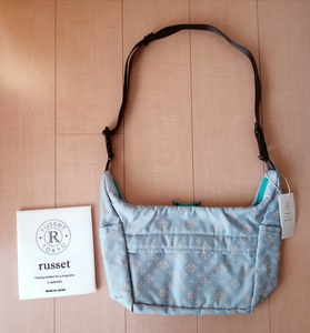 russet Russet *2WAY shoulder bag diagonal .. sax blue light blue * light weight * new goods 