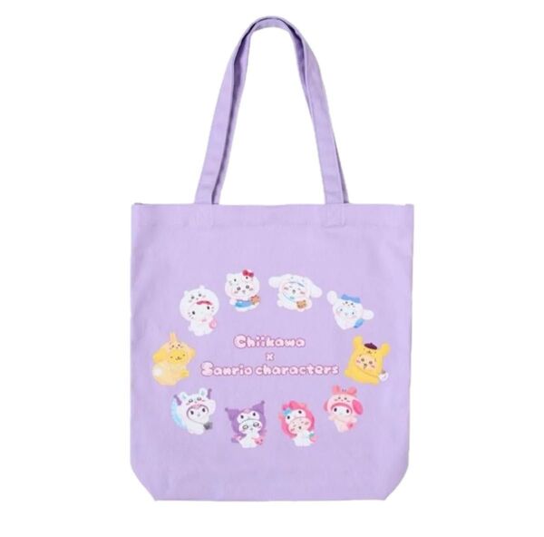 新品未開封 ちいかわ サンリオ コラボ トートバッグ ポムポムプリン うさぎ ハチワレ シナモン マイメロ キティ クロミ