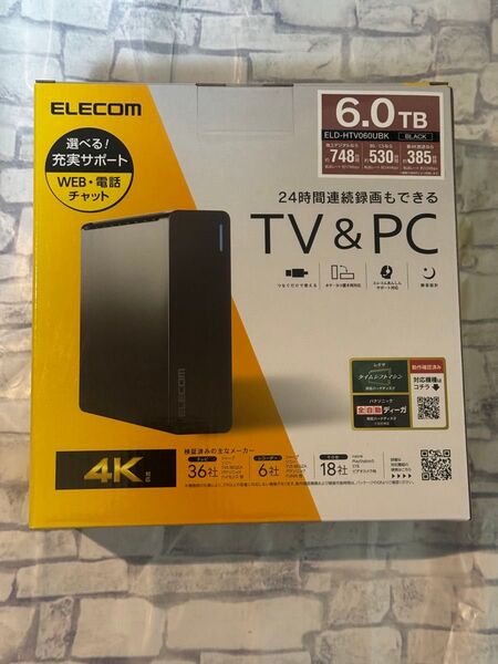 エレコム 外付けハードディスク6TB ELD-HTV060UBK