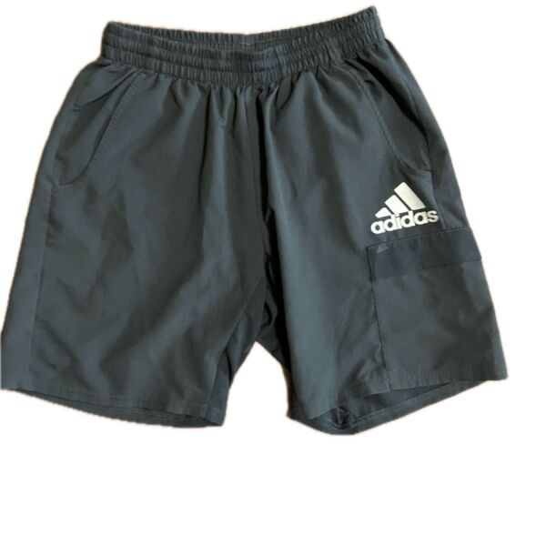adidas ハーフパンツ メンズ ボーイズ 黒 スポーツウェア Sサイズ サッカー