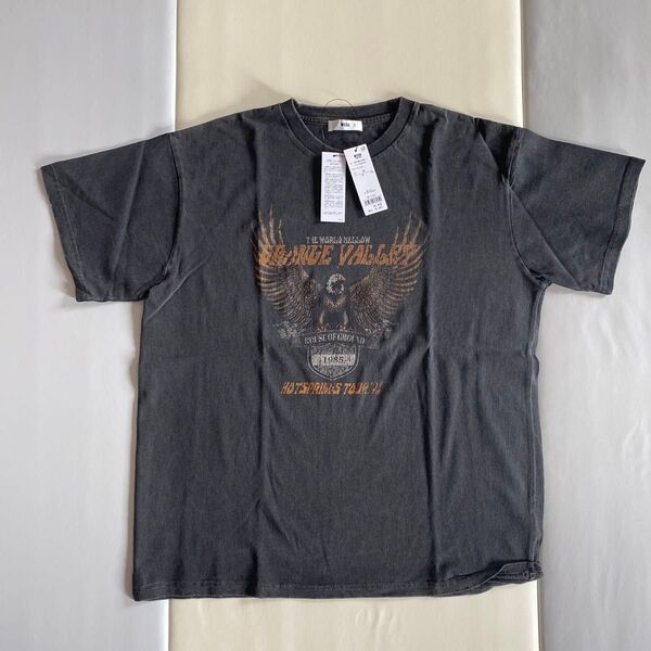 WEGO Tシャツ 半袖 半袖Tシャツ グレー ビンテージ加工 ピグメントT