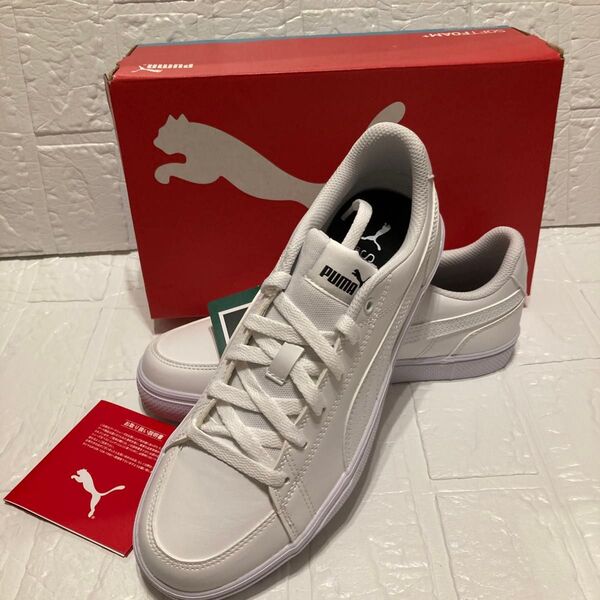 PUMA プーマ コートポイント VULC V2 スニーカー 白 25.0cm 新品