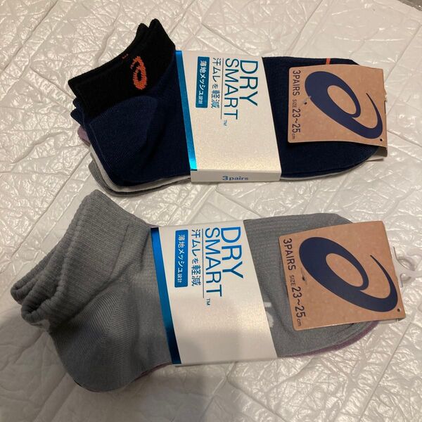 asics DRY SMART ソックス 2個セット 23~25cm