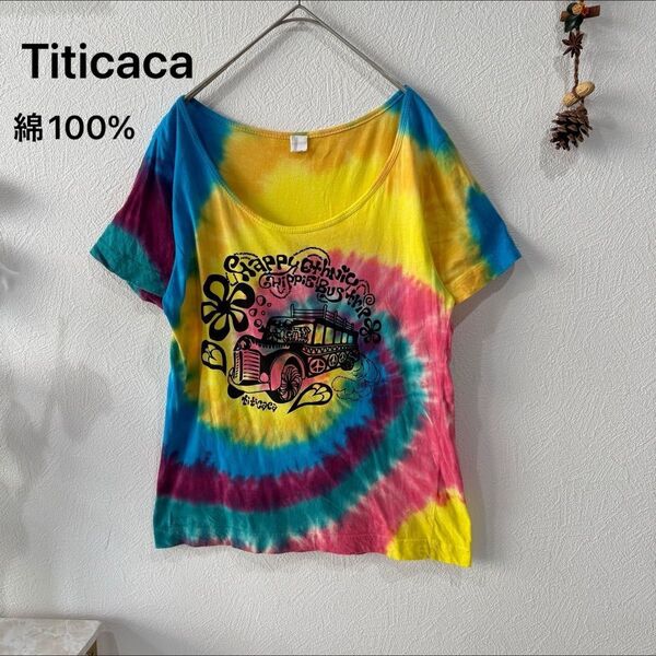 チチカカ タイダイ Tシャツ コットン100% カットソー レディース
