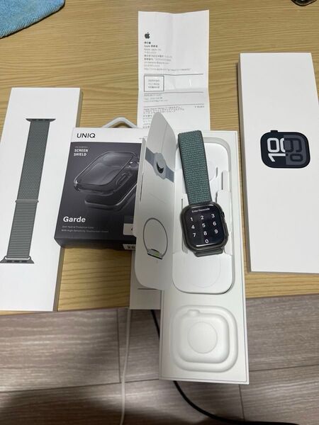 最終値下げ★試着のみ★ アップルウォッチ Series10 (GPSモデル) 42mm ジェットブラック+純正バンド+ケース