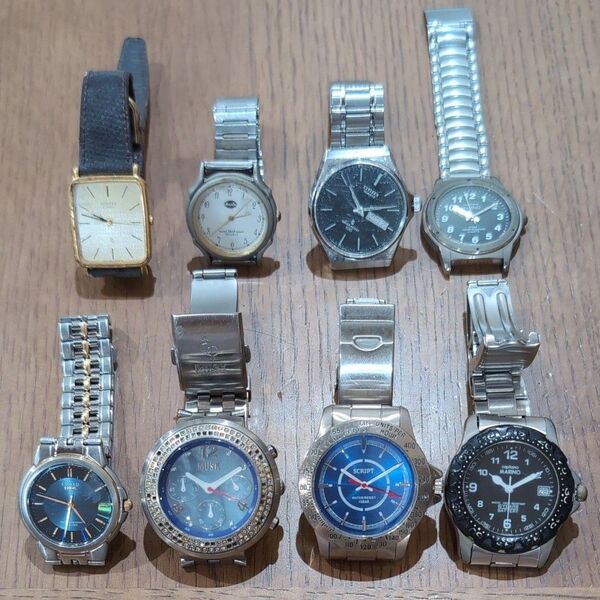 【不動品】中古 腕時計 8本 セット # シチズン #MARINO capitano #スクリプト #MUSK #まとめ売り