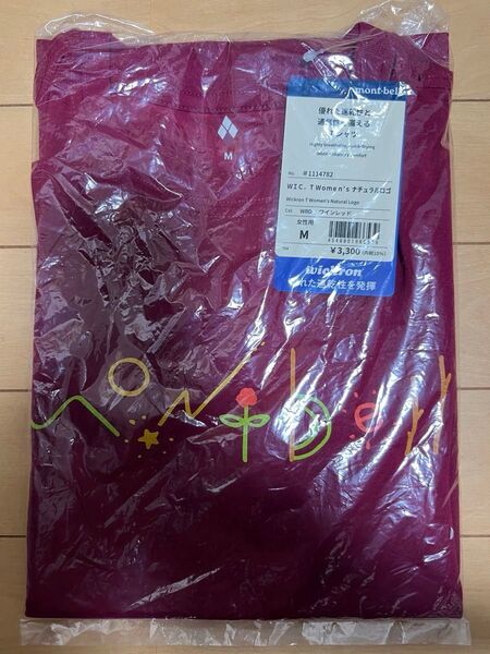 新品未開封 mont-bell モンベル Tシャツ WIC.T Women's ナチュラルロゴ