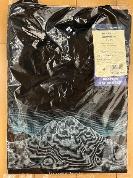 新品未開封 mont-bell モンベル WIC.T ジオグラフィー Tシャツ ブラックM