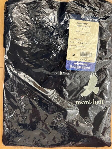 新品未開封 mont-bell モンベル WIC.T 高山のイワヒバリ Tシャツ ネイビーM