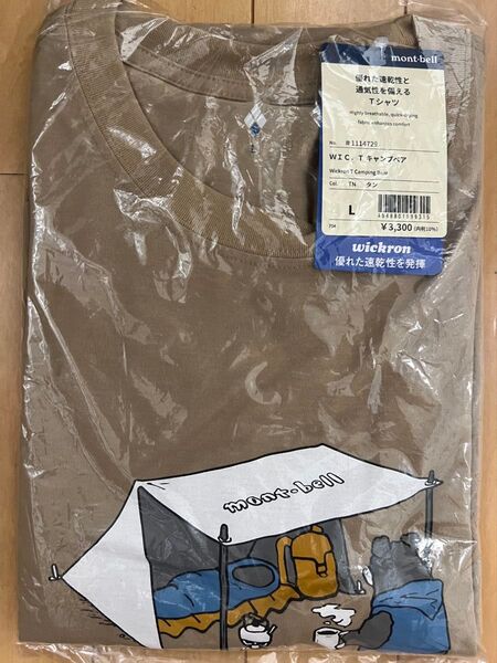 新品未開封 mont-bell モンベル WIC.T キャンプベア Tシャツ タンL