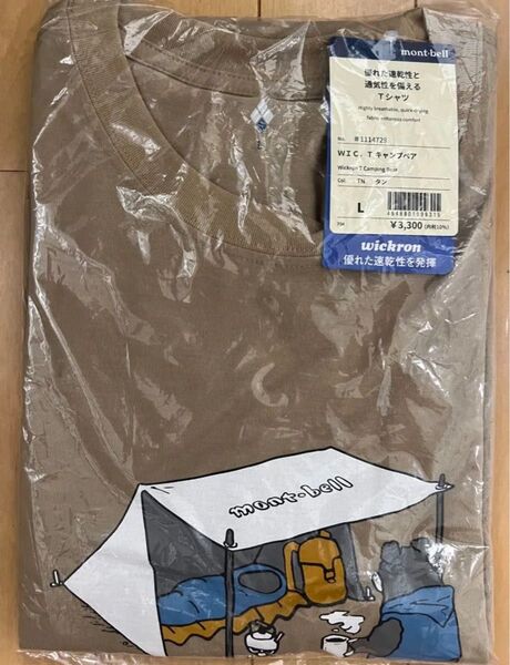 新品未開封 mont-bell モンベル WIC.T キャンプベア Tシャツ タンL