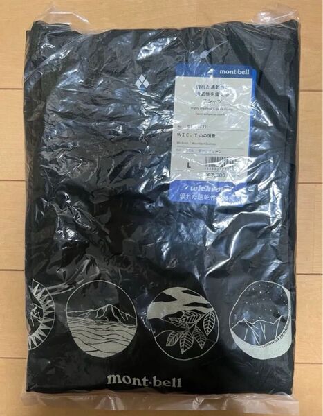 新品未開封 mont-bell モンベル WIC.T 山の情景 Tシャツ ダークグリーンL