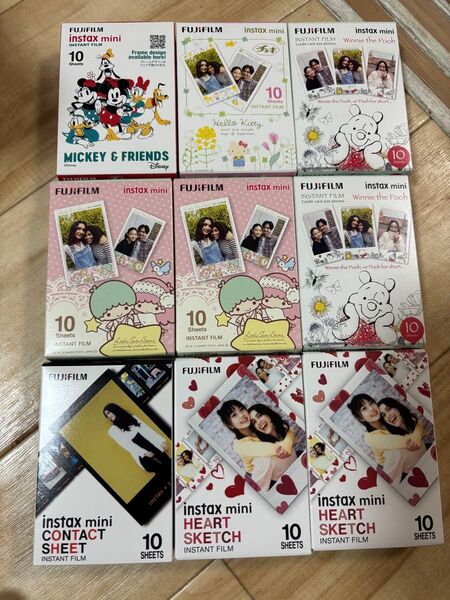 FUJIFILM instax mini チェキ用 インスタントフィルム 9箱 新品未開封