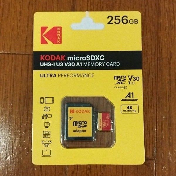 【新品 256GB 1枚】 コダック KODAK マイクロSD microSDXC UHS-I V30 A1