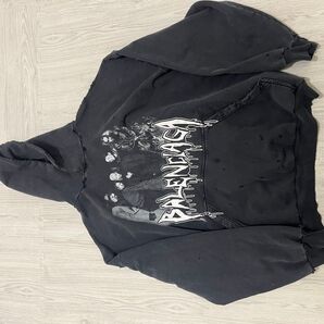 BALENCIAGA パーカー ダメージ加工 ヴィンテージ加工