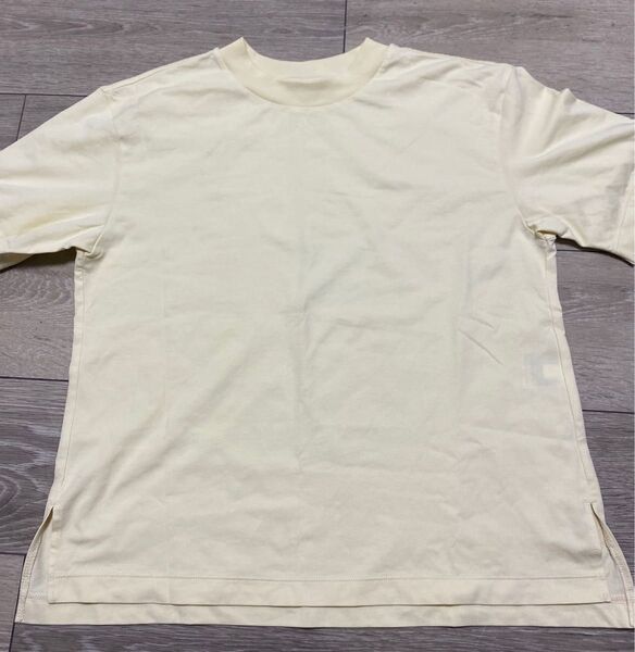 ユニクロ UNIQLO エアリズム 黄色 半袖 tシャツ オーバーサイズ M