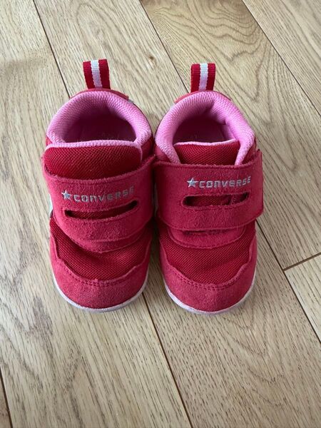 CONVERSE ベビーシューズ レッド マジックテープ 靴 14cm コンバース