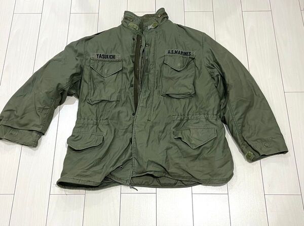 M-65 フィールドジャケット 実物 放出品 ライナー付き M65 ミリタリー ベトナム戦争 アメリカ軍 本物 OD XL-R