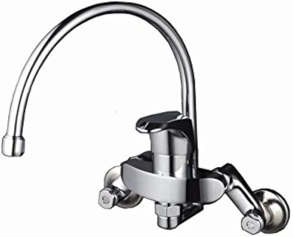 KVK PT55GSS シングルレバー 混合水栓 壁付 スワン グース